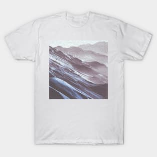 Blue Grey Mountains Oil Effects 1 T-Shirt